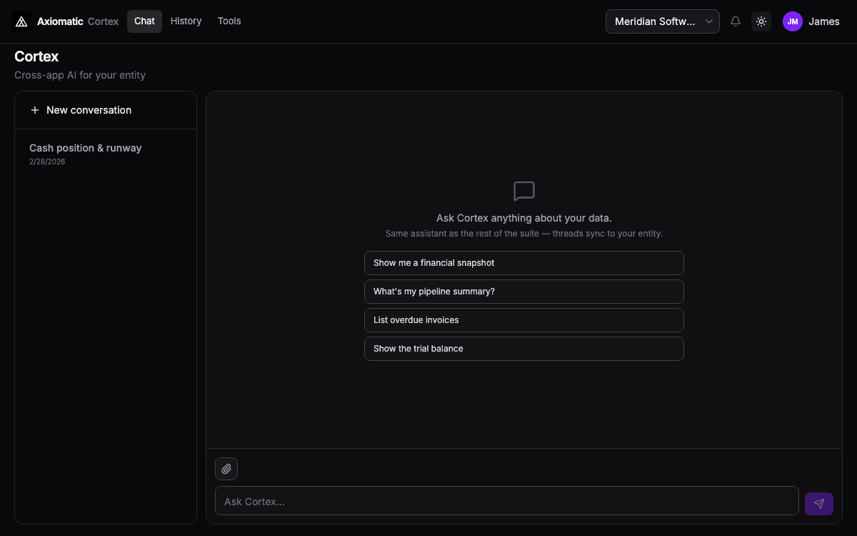Cortex — AI assistant across the business in Axiomatic